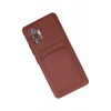 Newface Xiaomi Redmi Note 10 Pro Kılıf Kelvin Kartvizitli Silikon - Bordo