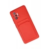 Newface Xiaomi Redmi Note 10 Pro Kılıf Kelvin Kartvizitli Silikon - Kırmızı