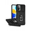 Newface Xiaomi Redmi Note 10 Pro Kılıf Pars Lens Yüzüklü Silikon - Siyah