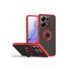 Newface Xiaomi Redmi Note 13 Pro 5G Kılıf Montreal Yüzüklü Silikon Kapak - Kırmızı