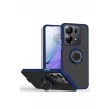 Newface Xiaomi Redmi Note 13 Pro 5G Kılıf Montreal Yüzüklü Silikon Kapak - Lacivert
