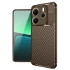 Newface Xiaomi Redmi Note 14 4G Kılıf Auto Focus Karbon Kapak - Kahverengi