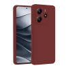 Newface Xiaomi Redmi Note 14 4G Kılıf First Silikon - Bordo