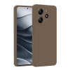 Newface Xiaomi Redmi Note 14 4G Kılıf First Silikon - Kahverengi