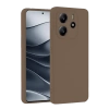 Newface Xiaomi Redmi Note 14 4G Kılıf First Silikon - Kahverengi