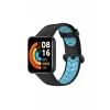 Newface Xiaomi Redmi Watch 2 Spor Delikli Kordon - Siyah-mavi