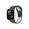 Newface Xiaomi Redmi Watch 3 Spor Delikli Kordon - Haki Yeşil-Beyaz