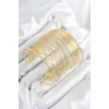 Pirinç Tel Sarma Model Gold Renk Kadın Bileklilk