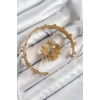Pirinç Topcuk Model Gold Renk Bileklik Yüzük Set