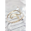Pirinç Yılan Model Gold Renk Kadın Pazu Bileklik