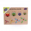 Üreticiniz 131-132 Ony Ahşap Tutmalı Puzzle Büyükten Küçüğe -onyıl