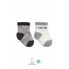 Üreticiniz 2li Love Dog Penye Soket Çorap 10118 Gri