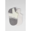 Üreticiniz 2li Penye Sneakers Çorap 20105 Ekru Gri