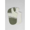 Üreticiniz 2li Penye Sneakers Çorap 20105 Nil Ekru