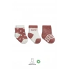 Üreticiniz 3lü Penye Cute Stars Soket Çorap Bs10115 Pudra