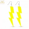 Üreticiniz 80’ler 90'lar Retro Neon Sarı Şimşek Küpe 10 Cm