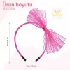 Üreticiniz 80’ler 90’lar Neon Pembe Dantel Taç Fiyonklu