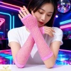 Üreticiniz 80’ler 90’lar Retro Neon Pembe File Parmaksız Eldiven 26 Cm