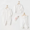 Üreticiniz Ac24501 Petit Love Newborn Tüllü 4 Parça Set Ekru