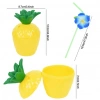 Üreticiniz Ananas Hawaii Luau Aloha Pipetli İçecek Kabı Bardak 10x13 Cm 1 Adet