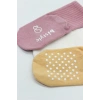 Üreticiniz Basic Kaymaz Penye Soket Çorap 3lü Bs10107 Pudra Ekru Somon