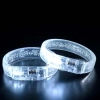 Üreticiniz Beyaz-gümüş Led Işıklı Baskı Yapılabilen Pilli Bileklik Bilezik 1,5 Cm Genişlik