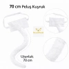 Üreticiniz Beyaz Peluş Kuyruk Şekil Verilebilir 70 Cm
