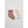 Üreticiniz Cherry Girl 3lü Penye Soket Çorap 10138 Pudra