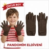 Üreticiniz Çocuk Boy Pandomim Eldiveni Beyaz Puantiyeli Kahve Renk Gösteri Eldiveni 23 Nisan 19 Mayıs