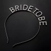Üreticiniz Gümüş Kaplama Kristal Taşlı Bride To Be Gelin Tacı 16x17 Cm