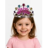 Üreticiniz Gümüş Renk Happy Birthday Yazılı Doğum Günü Tacı 60 Cm