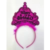 Üreticiniz Happy Birthday Yazılı Neon Renk Taç 12 Adet