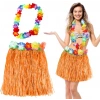 Üreticiniz Hawaii Luau Aloha Turuncu Püsküllü 40 Cm Etek Ve Hawaii Kolye Seti