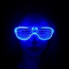 Üreticiniz Mavi Led Işıklı Parti Gözlüğü - Neon Glow Şerit Gözlük 3 Modlu