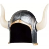 Üreticiniz Mega Boynuzlu Viking Ivar Kaskı Eskitilmiş Desen Gümüş Renk