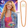 Üreticiniz Neon Turuncu Boncuk Kolye 80 Cm – Retro 80’ler 90’lar Parti Aksesuarı