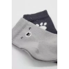 Üreticiniz Nessiworld Bear Penye Soket Çorap 2li Bs10116 Gri