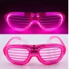 Üreticiniz Pembe Led Işıklı Parti Gözlüğü - Neon Glow Şerit Gözlük 3 Modlu