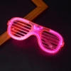 Üreticiniz Pembe Led Işıklı Parti Gözlüğü - Neon Glow Şerit Gözlük 3 Modlu