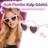 Üreticiniz Pembe Retro Kalp Gözlük – 80’ler 90’lar Stil Parti Gözlüğü