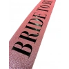 Üreticiniz Pembe Üzeri Siyah Kalın Bride To Be Yazılı Simli Işıltılı Kuşak Kemer 10x80 Cm