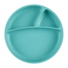 Üreticiniz Porsiyon Vakum Tabanlı Silikon Tabak Aqua Green