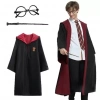 Üreticiniz Pttr Gryffindor Kapişonlu Çocuk Kostüm + Asa + Gözlük Seti 9-10 Yaş