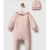 Üreticiniz Pudra Girls Şapkalı Tulum Mnb1315 Pudra