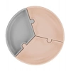 Üreticiniz Puzzle Vakum Tabanlı Silikon Tabak Bubble Beige / Powder Grey