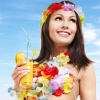 Üreticiniz Rengarenk Hawaii Kolye Taç Bileklik Seti 4 Parça