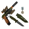 Üreticiniz S00004308 Asker Silah Set Bıçak/silah Işık/ses 6pr
