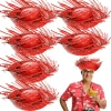 Üreticiniz Tropikal Parti Kırmızı Hasır Hawaii Şapkası 13x36 Cm