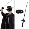 Üreticiniz Zorro Kostüm Plastik Aksesuar Seti – Maske Ve Kılıç (67 Cm)