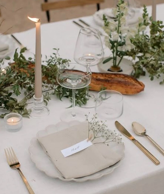 Bej Keten Masa Örtüsü - Doğal & Şık Masa Örtüsü Modeli 140x220 cm